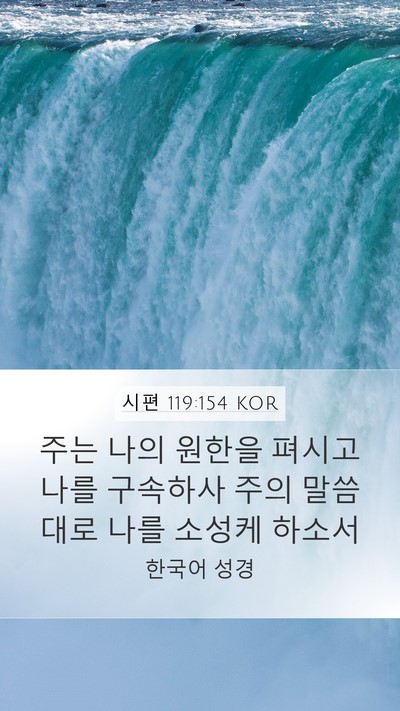시편 119:154 KOR Mobile Phone Wallpaper - 주는 나의 원한을 펴시고 나를 - Mobile Bible Verse Wallpaper