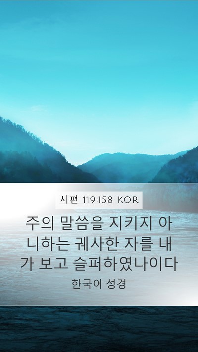 시편 119:158 KOR Bible Verse Image