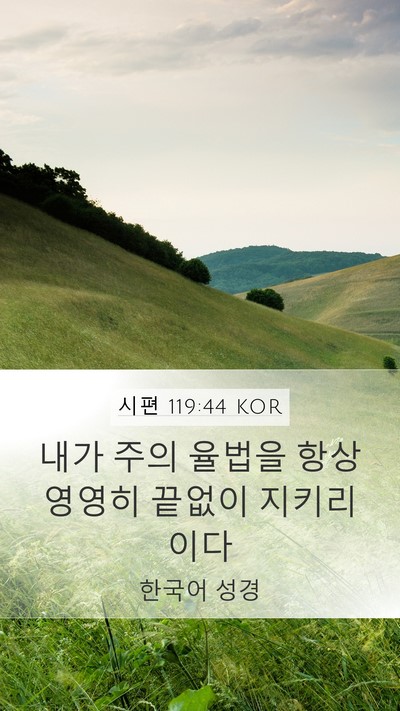 시편 119:44 KOR Bible Verse Image