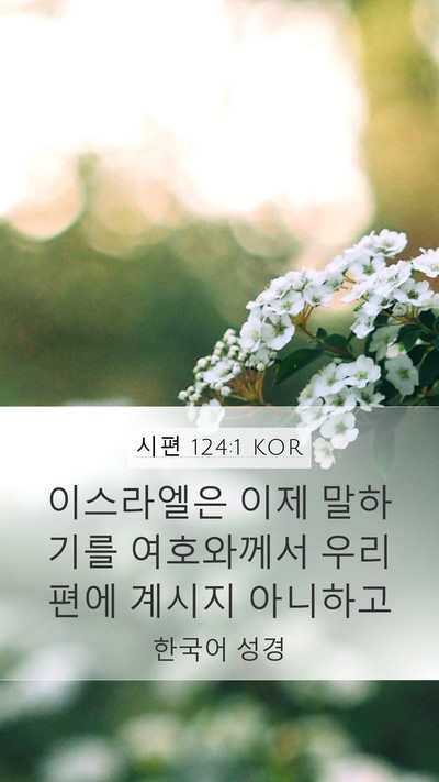 시편 124:1 KOR Bible Verse Image