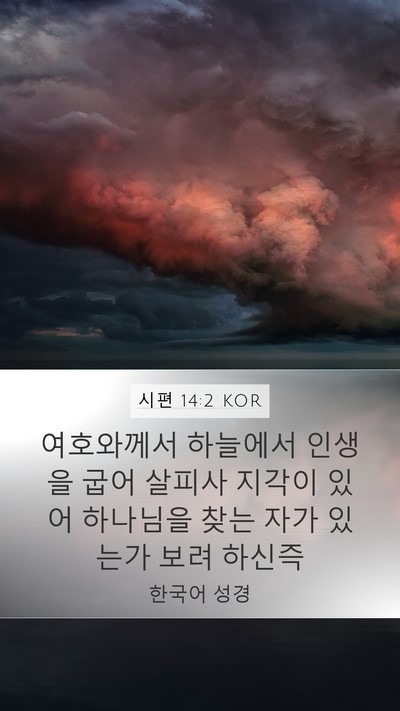 시편 14:2 KOR Bible Verse Image