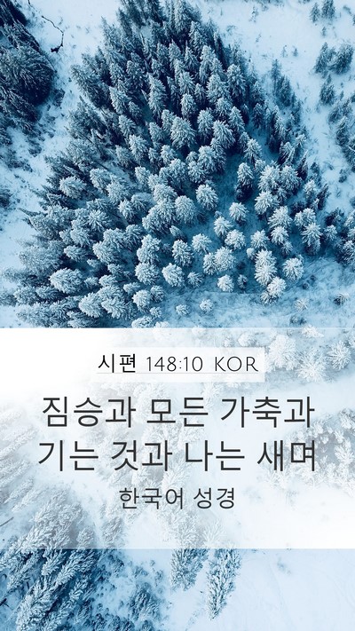 시편 148:10 KOR Bible Verse Image