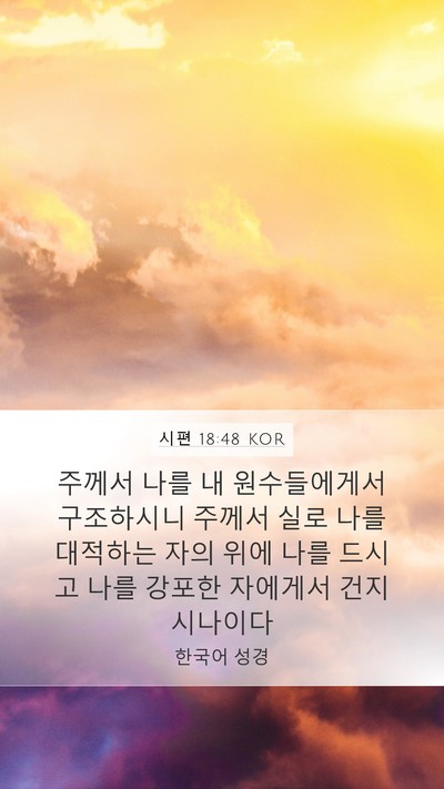 시편 18:48 KOR Bible Verse Image