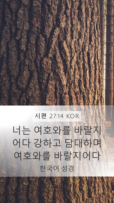 시편 27:14 KOR Bible Verse Image