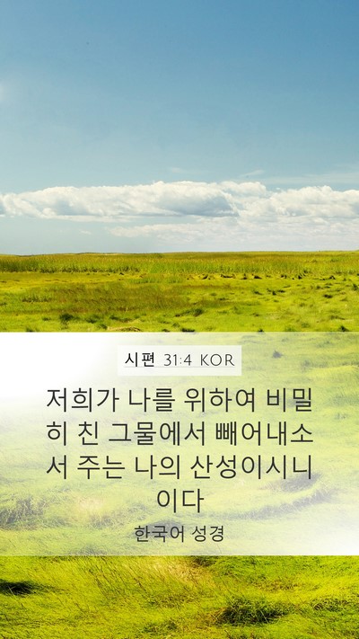 시편 31:4 KOR Bible Verse Image