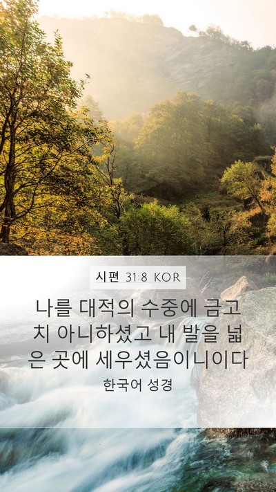 시편 31:8 KOR Bible Verse Image