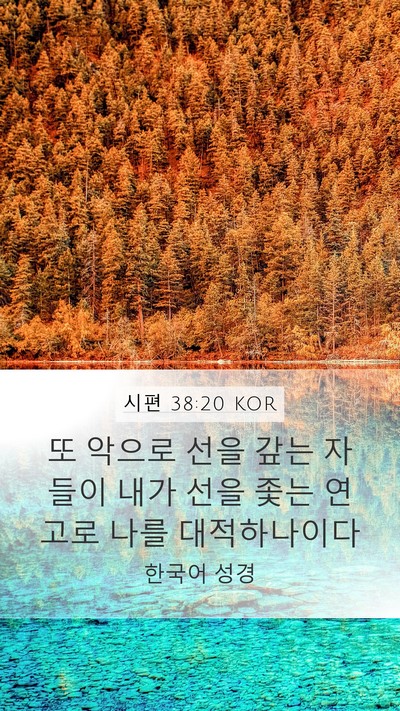 시편 38:20 KOR Bible Verse Image
