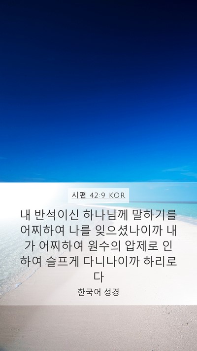 시편 42:9 KOR Bible Verse Image