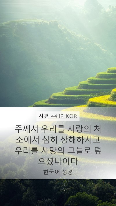 시편 44:19 KOR Bible Verse Image