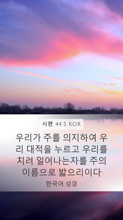 시편 44:5 KOR Bible Verse Image