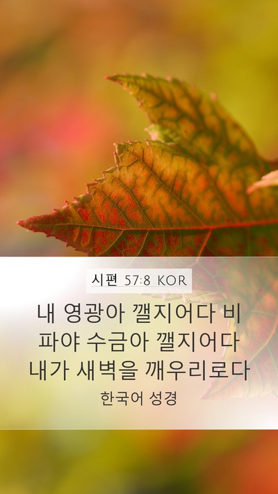 시편 57:8 KOR Bible Verse Image
