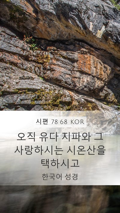 시편 78:68 KOR Bible Verse Image