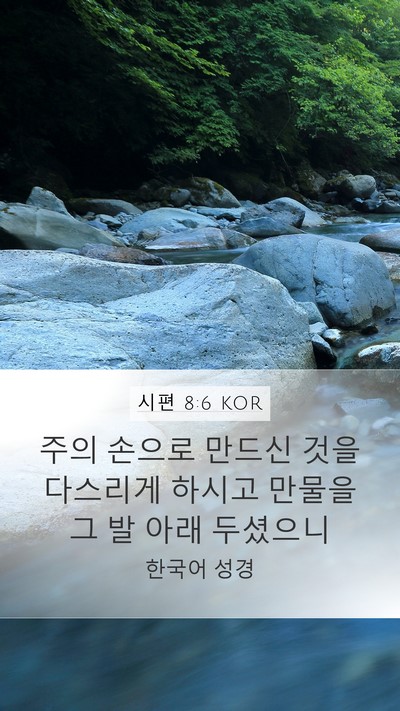시편 8:6 KOR Bible Verse Image