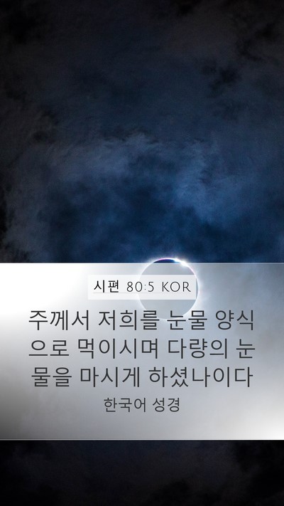 시편 80:5 KOR Bible Verse Image