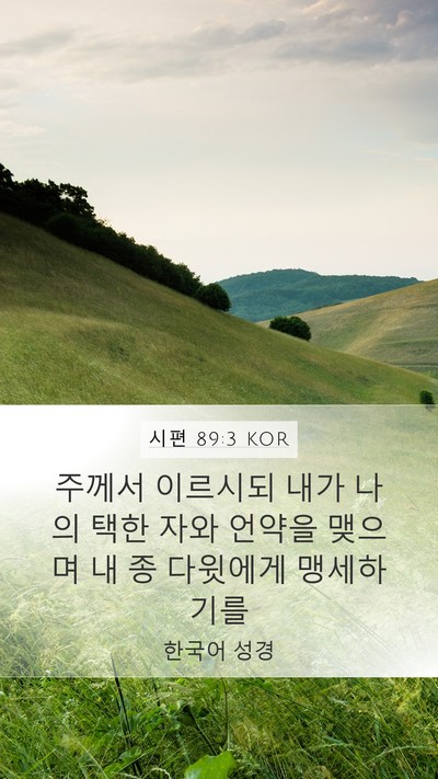 시편 89:3 KOR Bible Verse Image