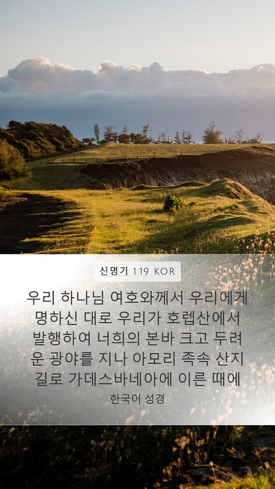 신명기 1:19 KOR Bible Verse Image