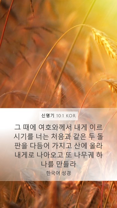신명기 10:1 KOR Bible Verse Image