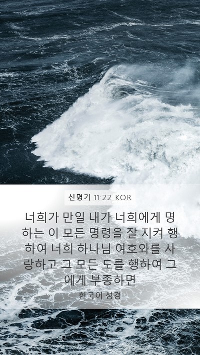 신명기 11:22 KOR Bible Verse Image