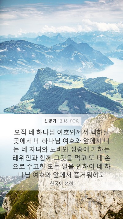 신명기 12:18 KOR Bible Verse Image