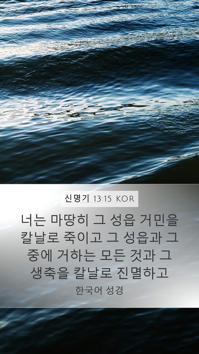 신명기 13:15 KOR Bible Verse Image