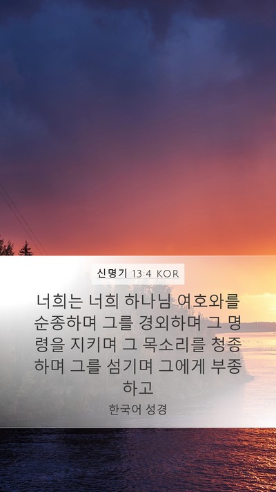 신명기 13:4 KOR Bible Verse Image