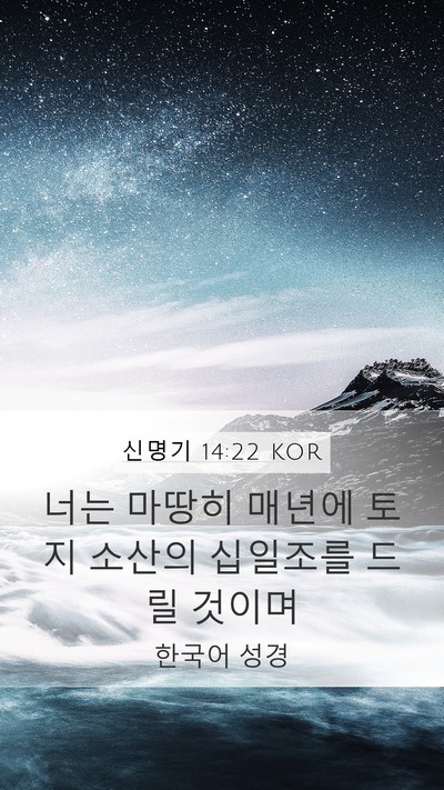 신명기 14:22 KOR Bible Verse Image