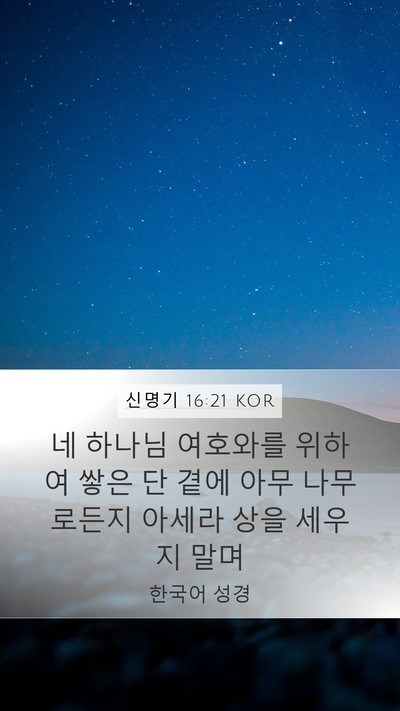 신명기 16:21 KOR Bible Verse Image