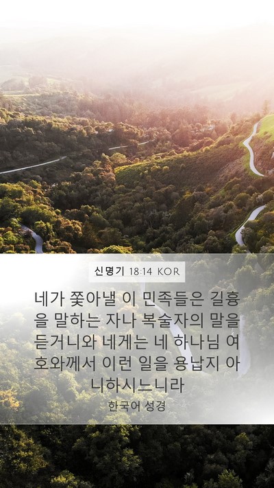 신명기 18:14 KOR Bible Verse Image
