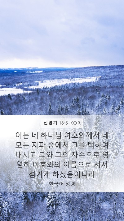 신명기 18:5 KOR Bible Verse Image