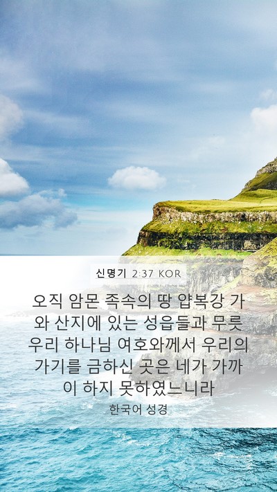 신명기 2:37 KOR Bible Verse Image