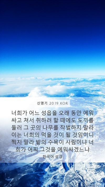 신명기 20:19 KOR Bible Verse Image