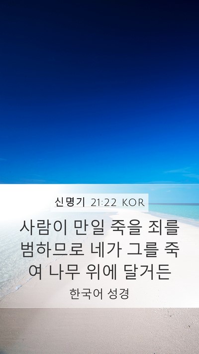 신명기 21:22 KOR Bible Verse Image