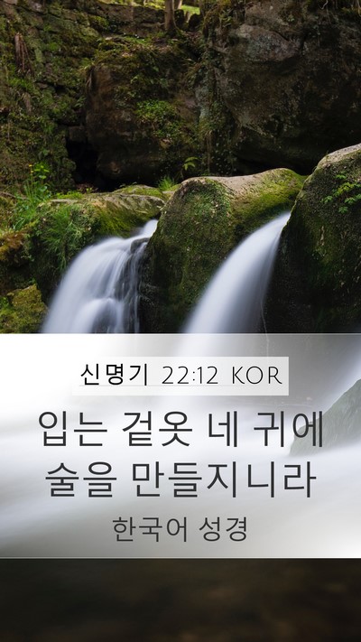 신명기 22:12 KOR Bible Verse Image