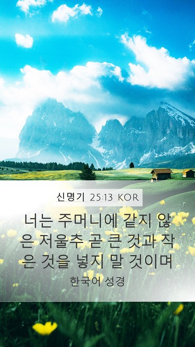 신명기 25:13 KOR Bible Verse Image