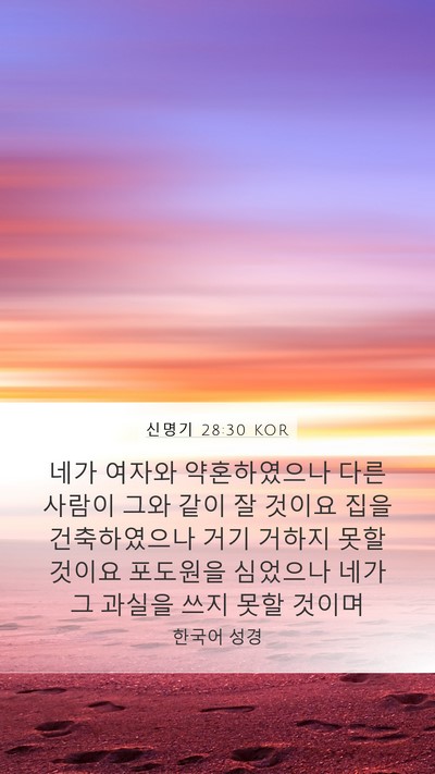 신명기 28:30 KOR Bible Verse Image