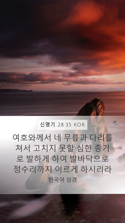 신명기 28:35 KOR Bible Verse Image