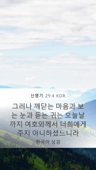 신명기 29:4 KOR Bible Verse Image