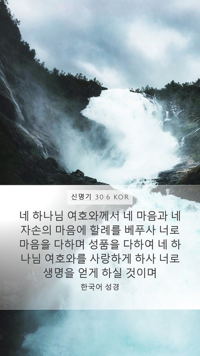 신명기 30:6 KOR Bible Verse Image