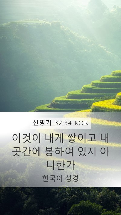 신명기 32:34 KOR Bible Verse Image