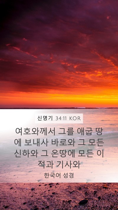 신명기 34:11 KOR Bible Verse Image