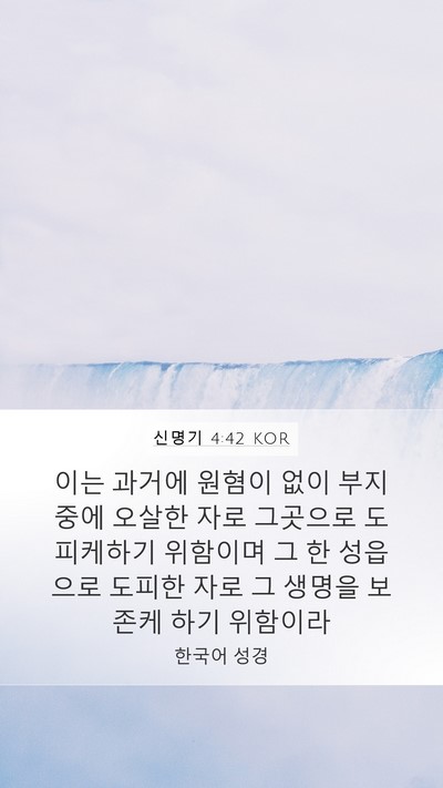 신명기 4:42 KOR Bible Verse Image