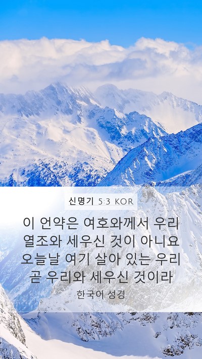 신명기 5:3 KOR Bible Verse Image