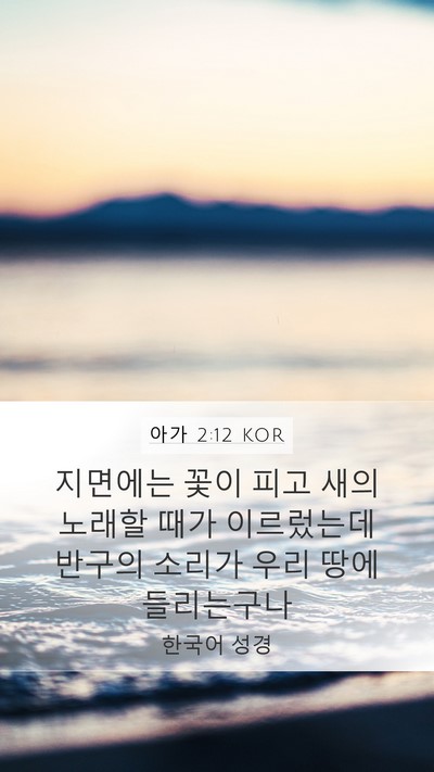 아가 2:12 KOR Bible Verse Image