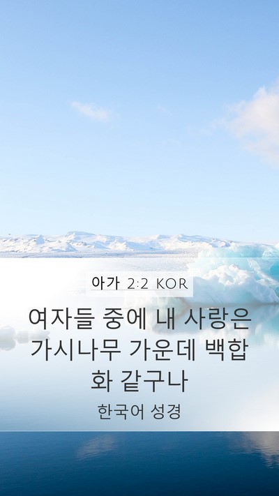 아가 2:2 KOR Bible Verse Image