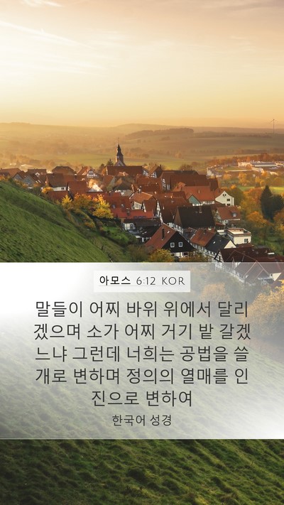 아모스 6:12 KOR Bible Verse Image