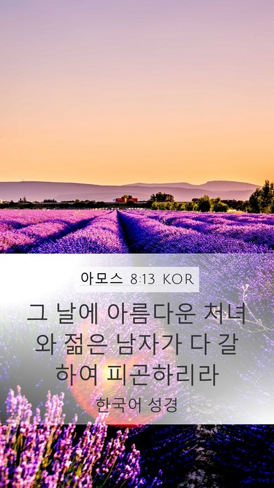 아모스 8:13 KOR Bible Verse Image
