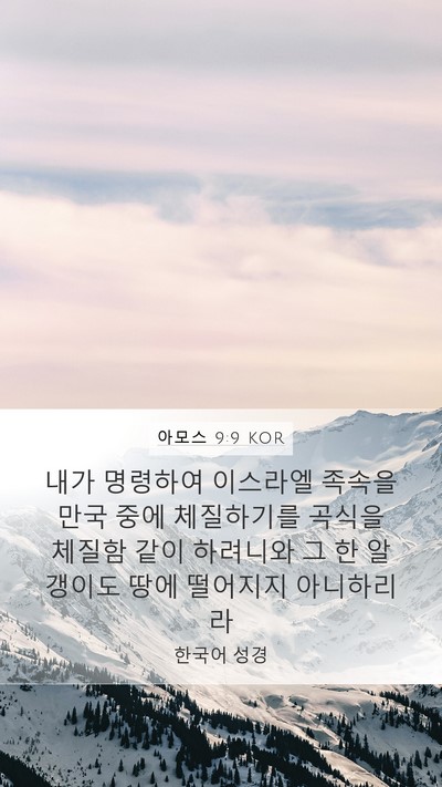 아모스 9:9 KOR Bible Verse Image