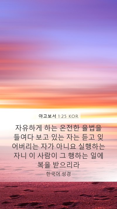 야고보서 1:25 KOR Bible Verse Image