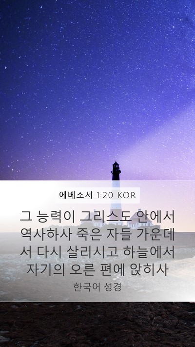 에베소서 1:20 KOR Bible Verse Image