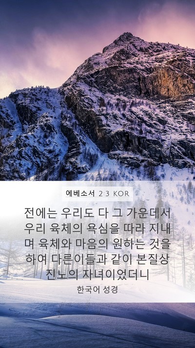 에베소서 2:3 KOR Bible Verse Image